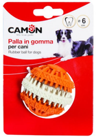 Zabawki do gryzienia dla psów Camon Dental fun piłka z pierścieniem 6 cm (8019808180618) - obraz 1