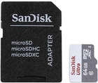 Karta pamięci SanDisk MicroSDXC 64GB UHS-I Class 10 Ultra + adapter SD (SDSQUNR-064G-GN6TA) - obraz 1