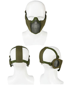 Защитная сетчатая маска на пол лица, маска для пейнтбола и страйкбола Multicam UKR - изображение 7