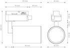 Zestaw oświetleniowy DPM X-Line szynowy 3 x GU10 biały (STR-3XGU10-W) - obraz 10