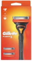 Maszynka do golenia dla mężczyzn Gillette Fusion 5 z 3 wymiennymi kasetami (7702018578658) - obraz 1