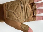 Рукавички безпалі захисні Ultimatum Койот,Тактичні перчатки без пальців - изображение 5