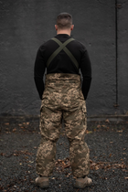 Мужские зимние брюки с подтяжками "Taslan" / Штаны с утеплителем Thermo-Loft пиксель XL - изображение 3