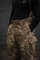 Чоловічі зимові брюки з підтяжками "Taslan" / Штани з утеплювачем Thermo-Loft піксель S - зображення 5