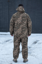 Мужские зимние брюки с подтяжками "Taslan" / Штаны с утеплителем Thermo-Loft пиксель 3XL - изображение 8