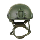 Балістичний шолом каска FAST Helmet NIJ IIIA оливковий - зображення 3