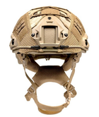 Балістичний шолом каска FAST Helmet NIJ IIIA койот і кавер мультікам - зображення 3