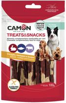 Przysmak dla psów Camon Treats and Snacks Paseczki z królika dorsza i wołowej skóry 100 g (8019808218700) - obraz 1