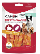 Ласощі для собак Camon Treats and Snacks Стрипси з кролика та батату 80 г (8019808161570) - зображення 1