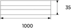 Монтажна шина DPM X-Line однофазна 1 м біла (STS001W) - зображення 6