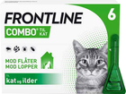 Krople na pchły i kleszcze dla kotów Boehringer Ingelheim Frontline Combo 6 x 0.5 ml (7046260174825) - obraz 1