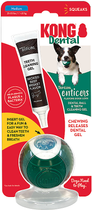 М'ячик стоматологічний + гель Tropiclean Kong Dental Ball & Teeth Cleaning Gel для собак 11-25 кг (0645095005884) - зображення 1