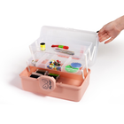 Органайзер для медикаментов, для мелочей, для рукоделия, для заколок пластиковый розовый MVM PC-16 S PINK - изображение 5