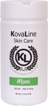 Chusteczki mokre dla psów KovaLine Skin Care Med Okologisk Aloe Vera Wipes 100 szt (5713269000210) - obraz 1