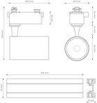 Набір для освітлення DPM X-Line LED трековий 4 x 5 W білй (STR-4X5W-B) - зображення 5