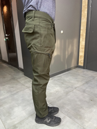 Штани зимові тактичні софтшелл флісові, розмір XL, Олива, утеплені штани для військових - зображення 6