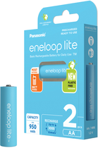 Akumulator Panasonic eneloop Lite AA 950 mAh Ni-MH 2 sz. (BK-3LCCE/2BE)