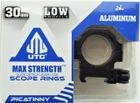 Крепление быстросъемные UTG (Leapers) Max Strength Picatinny Rail 30 мм кольца низкие - изображение 4