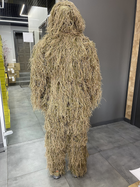 Маскувальний костюм Кікімора (Geely), нитка Койот, розмір SM до 75 кг, костюм розвідника, маскхалат кікімора - зображення 9