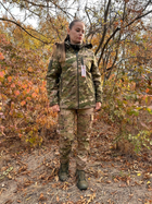 Куртка тактическая весна женская мультикам водооталкивающая SoftShell Combat женская S L - изображение 7