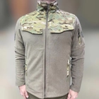 Армійська Кофта флісова WOLFTRAP, тепла, розмір M, Олива, вставки Мультикам на рукави, плечі, кишені - зображення 1