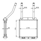 Теплообмінник, система опалення салону NRF 58147 NRF (58147)