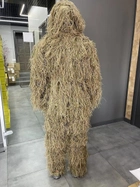 Маскировочный костюм Кикимора (Geely), нитка Койот, размер XL-XXL до 100 кг костюм разведчика, маскхалат - изображение 4