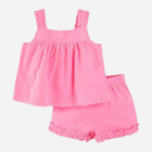 Letni komplet dziecięcy (koszulka + spodenki) dla dziewczynki Cool Club CCG2403255-00 68 cm Różowy (5903977324399) - obraz 1