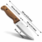 Туристический Нож из Нержавеющей Стали с ножнами B1 SSH BPS Knives - Нож для рыбалки, охоты, походов, пикника - изображение 2