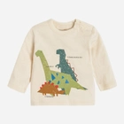 Дитяча футболка з довгими рукавами для хлопчика Cool Club CCB2300973 80 см Бежева (5903977008060) - зображення 1