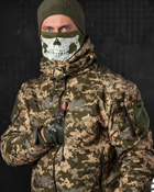 Зимовий тактичний костюм софтшел піксель jumper подвійний фліс XXL - зображення 3