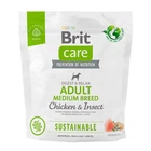 Корм для собак середніх порід Brit Care Dog Sustainable Adult Medium Breed з куркою та комахами