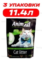 Наполнитель для котов cиликагелевый AnimAll Green Hill 3.8 Л упаковка 3ШТ