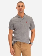Поло длинное мужское U.S.Polo Assn 113045-9800A(HEATHER GRAY) M Серое (786665573492)