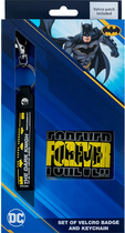 Набір Kite DC Comics Batman бейдж на липучці та підвіска Чорний з жовтим х 2 шт (DC24-3010)