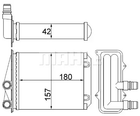 Радиатор печи Opel Vivaro/Renault Trafic 1.9D-2.5D/2.0i 01-, MAHLE/KNECHT (AH246000S)