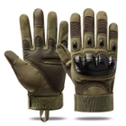 Тактичні рукавички Combat Touch Touchscreen військові Хакі M