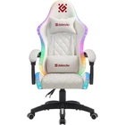 Крісло ігрове Defender Energy, Клас 4, 50мм, PU, RGB, біле