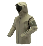 Тактична чоловіча куртка Softshell зелена 4хл - зображення 3
