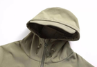 Тактическая мужская куртка Softshell зеленая 4хл - изображение 4