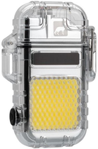 Электрическая зажигалка Schwarzwolf Calbuco с фонариком COB Серебристая (H6800300AJ3)