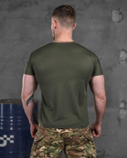 Армейская мужская футболка Национальная Гвардия Украины потоотводящая XL олива (85909) - изображение 5