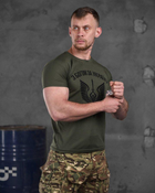 Тактическая мужская потоотводящая футболка С Богом за Украину XL олива (85912) - изображение 3