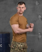 Армейская мужская футболка Военная Разведка потоотводящая S койот (85916) - изображение 5