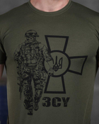 Тактична чоловіча потовідвідна футболка ЗСУ солдат M олива (85913) - зображення 3