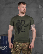Тактическая мужская потоотводящая футболка ЗСУ солдат L олива (85913) - изображение 1