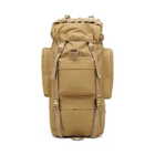Рюкзак тактический AOKALI Outdoor A21 65L Sand туристический однотонный с множеством карманов - изображение 2