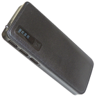 Powerbank 12000 mAh 3x USB Leather Design Czarny (YD008BLACK) - obraz 1