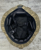 Кавер на каску міч з кріпленням для окулярів шолом маскувальний чохол на каску Mich колір піксель ЗСУ тактичний - зображення 5