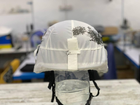 Кавер на каску мич с креплением для очков шлем маскировочный чехол на каску Mich цвет белый ЗСУ армейский - изображение 3